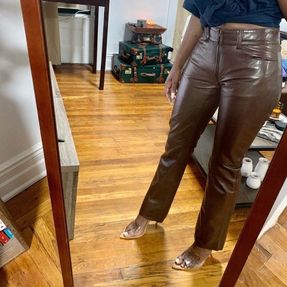 Banana Republic Brown leather pants - Picture 4 of 4